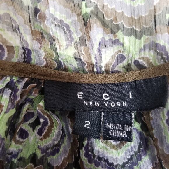 MaxAzria 100% Silk Strapless Dress w/ bow animal print Women's size 2 - Picture 3 of 7